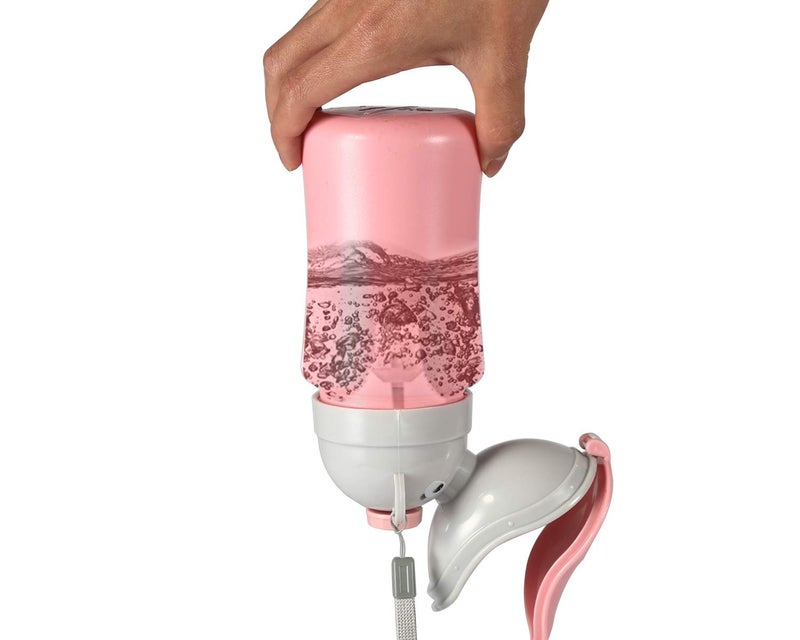 ONEDONE Travel Urinal Portable Potty Pee Cup for Kids Girls Urinal Emergency Toilet for Camping Car Travel and Kid Potty Pee Training Pee Bottle for Toddlers Kids Children Baby Girls(Pink) - Image 3